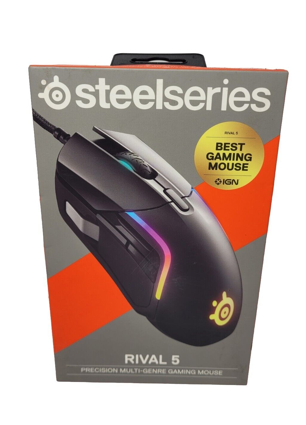 Steelseries Rival 5 Wired 9 Button Gaming Mouse With PrismSync RGB Lighting NIB