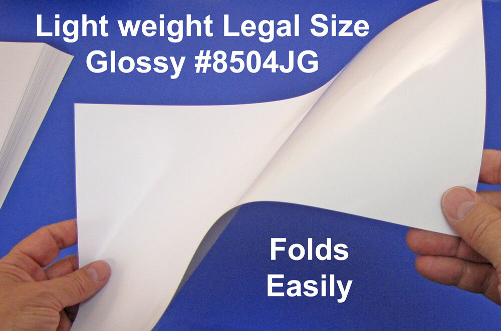 25 sheets Lightweight Inkjet Photo Glossy Paper 8.5 x 14 Legal Size #8504JG 