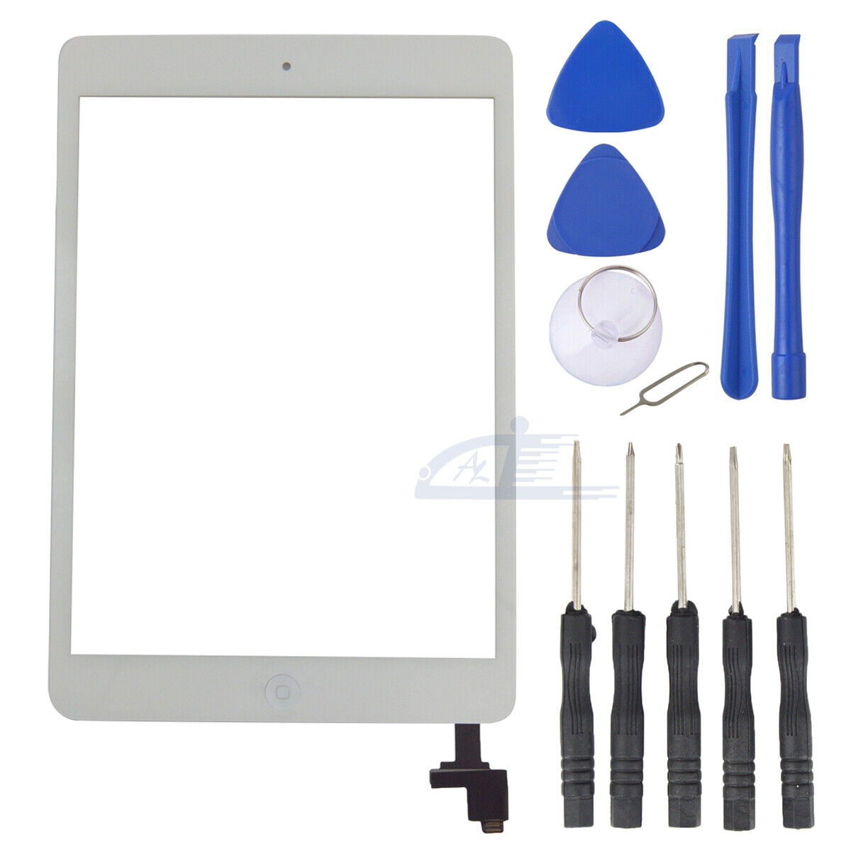 For iPad Mini 1 2 Touch Screen Glass Digitizer +IC +Home Button+ Adhesive +Tools