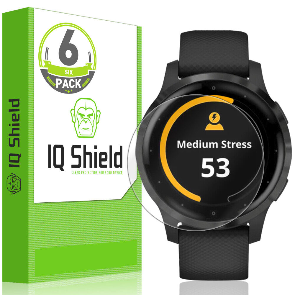 6x IQ Shield LIQuidSkin Screen Protector for Garmin Vivoactive 4 45mm