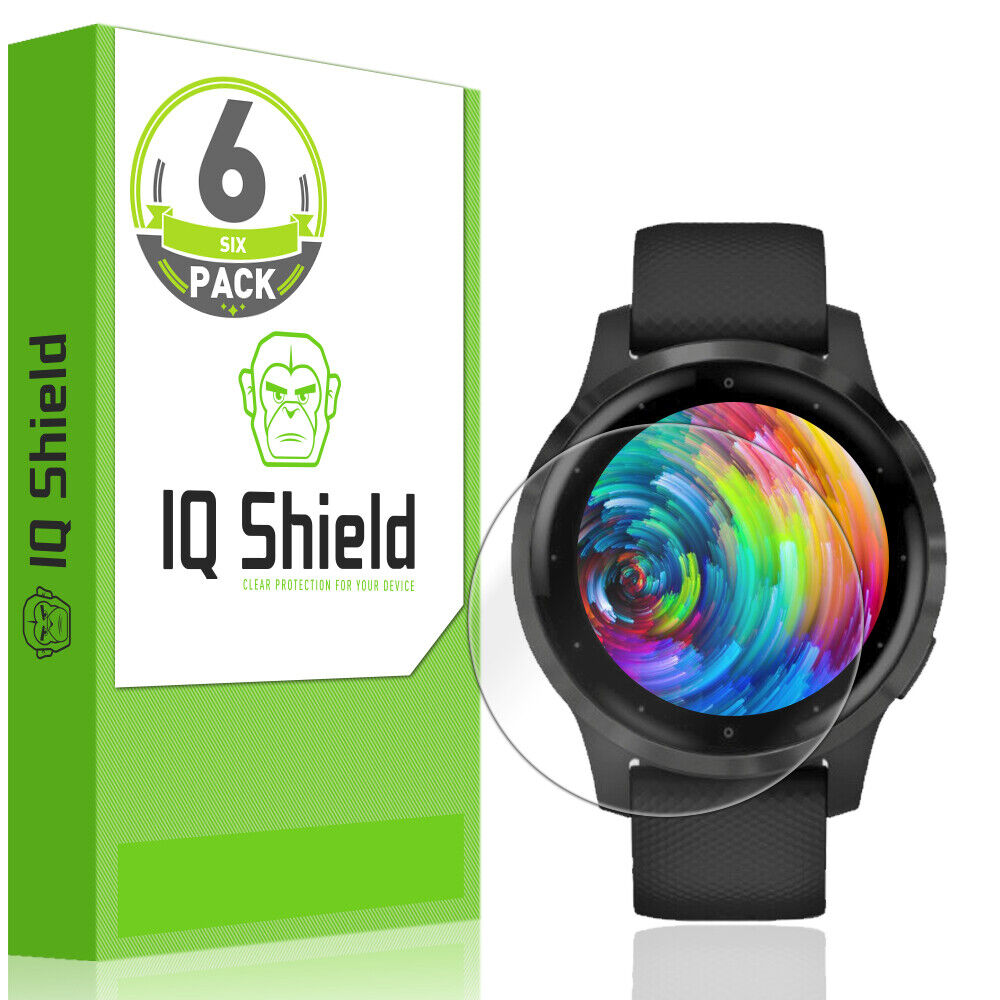6x IQ Shield LIQuidSkin Screen Protector for Garmin Vivoactive 4s 40mm