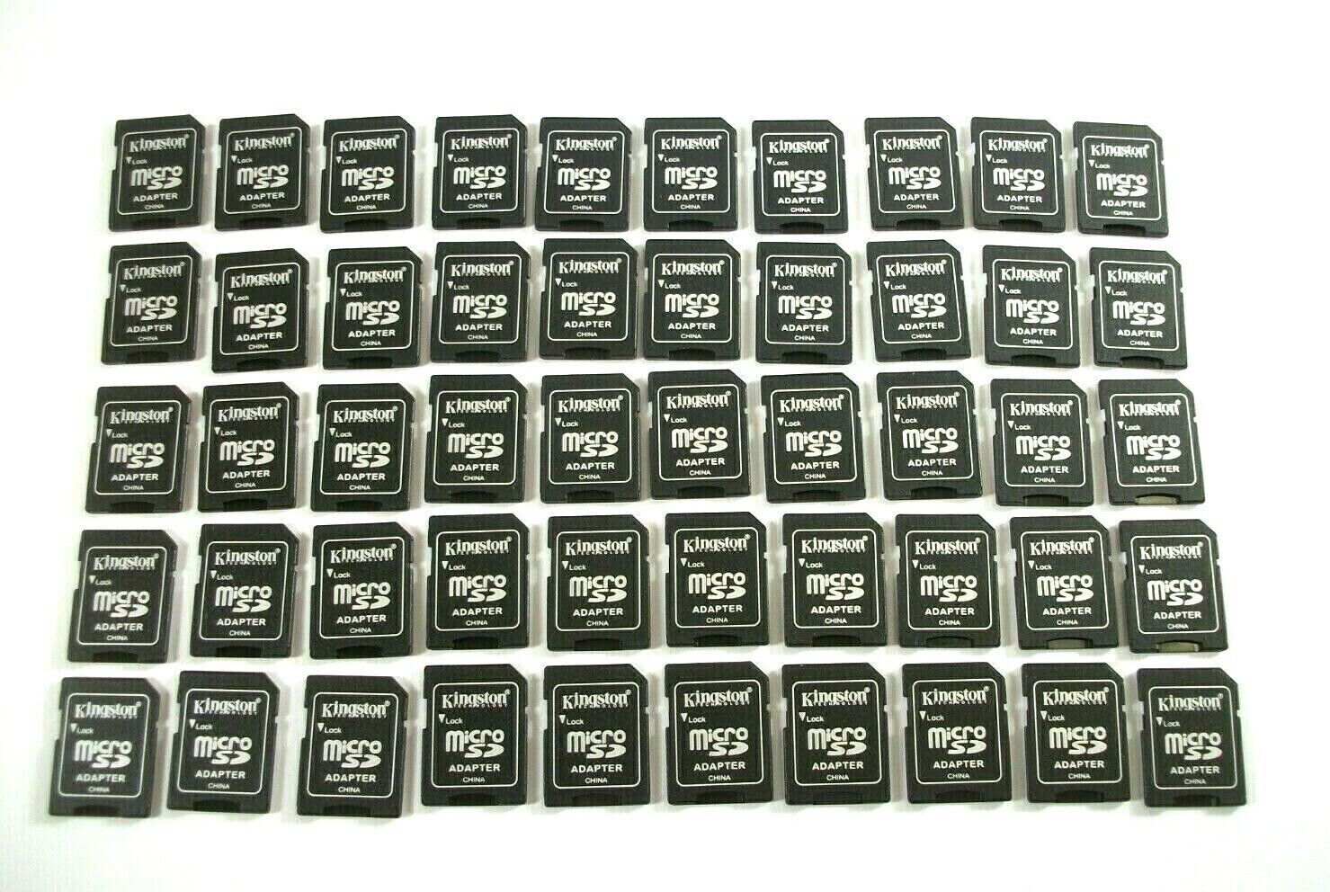 Lot of 50 Kingston Micro SD to SD HC SDHC Adaptor Memory Card Adapter Reader NEW