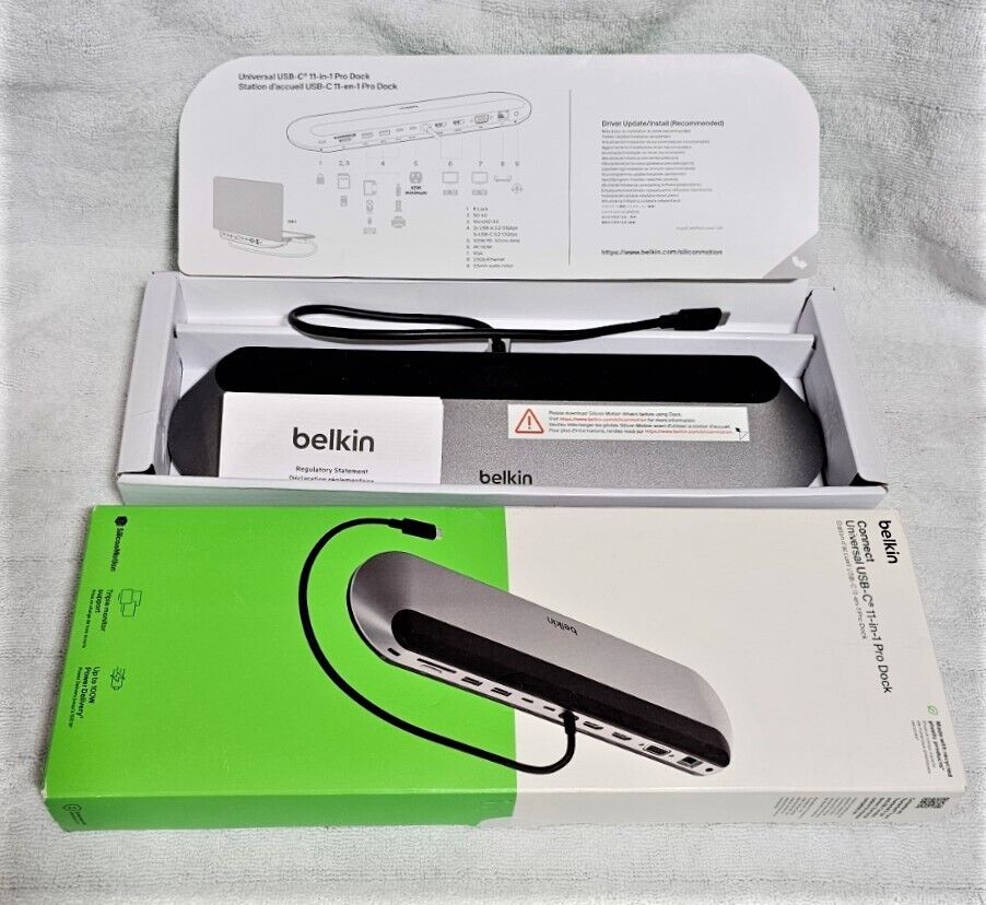 BELKIN Connect 11 in 1 Universal USB-CPRO Dock w/3 Monitor Support, 10Gbps