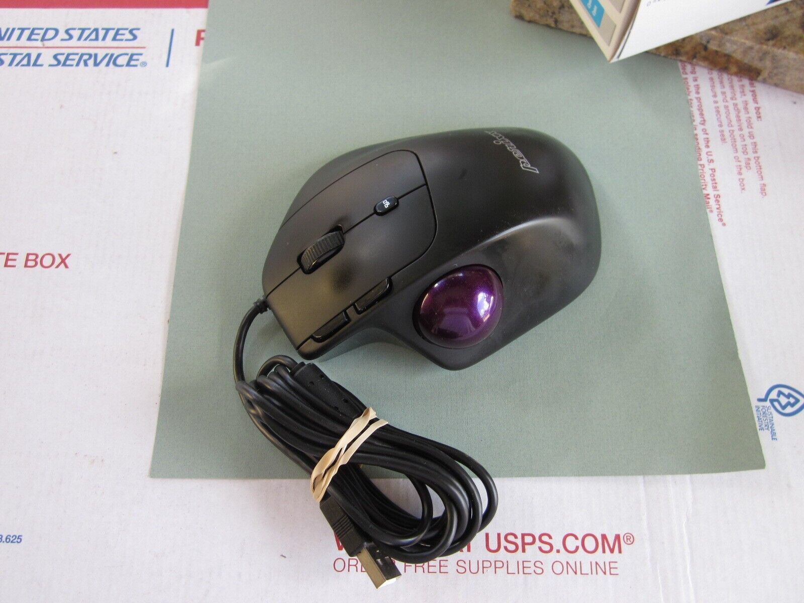 Perixx PERIMICE-520, Wired Ergonomic Programmable Trackball Mouse - 