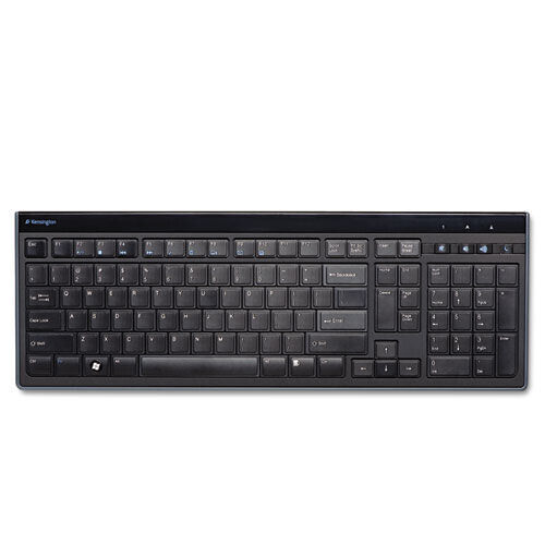 Kensington 72357 104 Keys Slim Type Standard Keyboard - Black/silver New