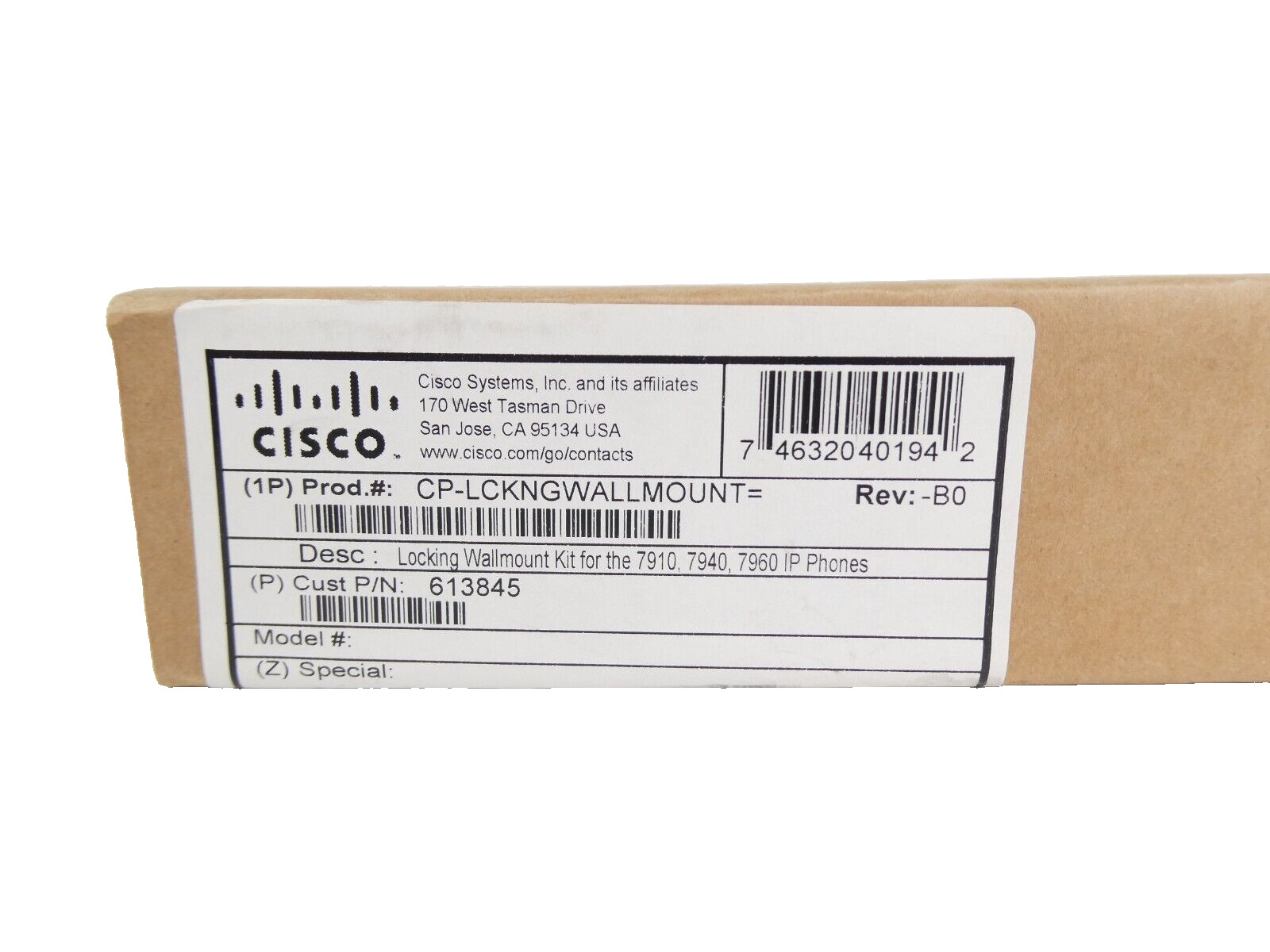 NEW Genuine Cisco CP-LCKNGWALLMOUNT= Locking Wall Mount Kit For 7910 7940 7960