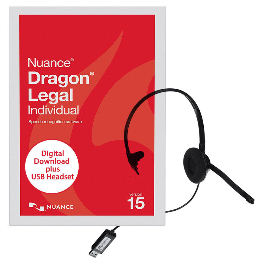 Nuance Dragon Legal Individual 15 - ESD with USB Headset, A509A-G00-15.0