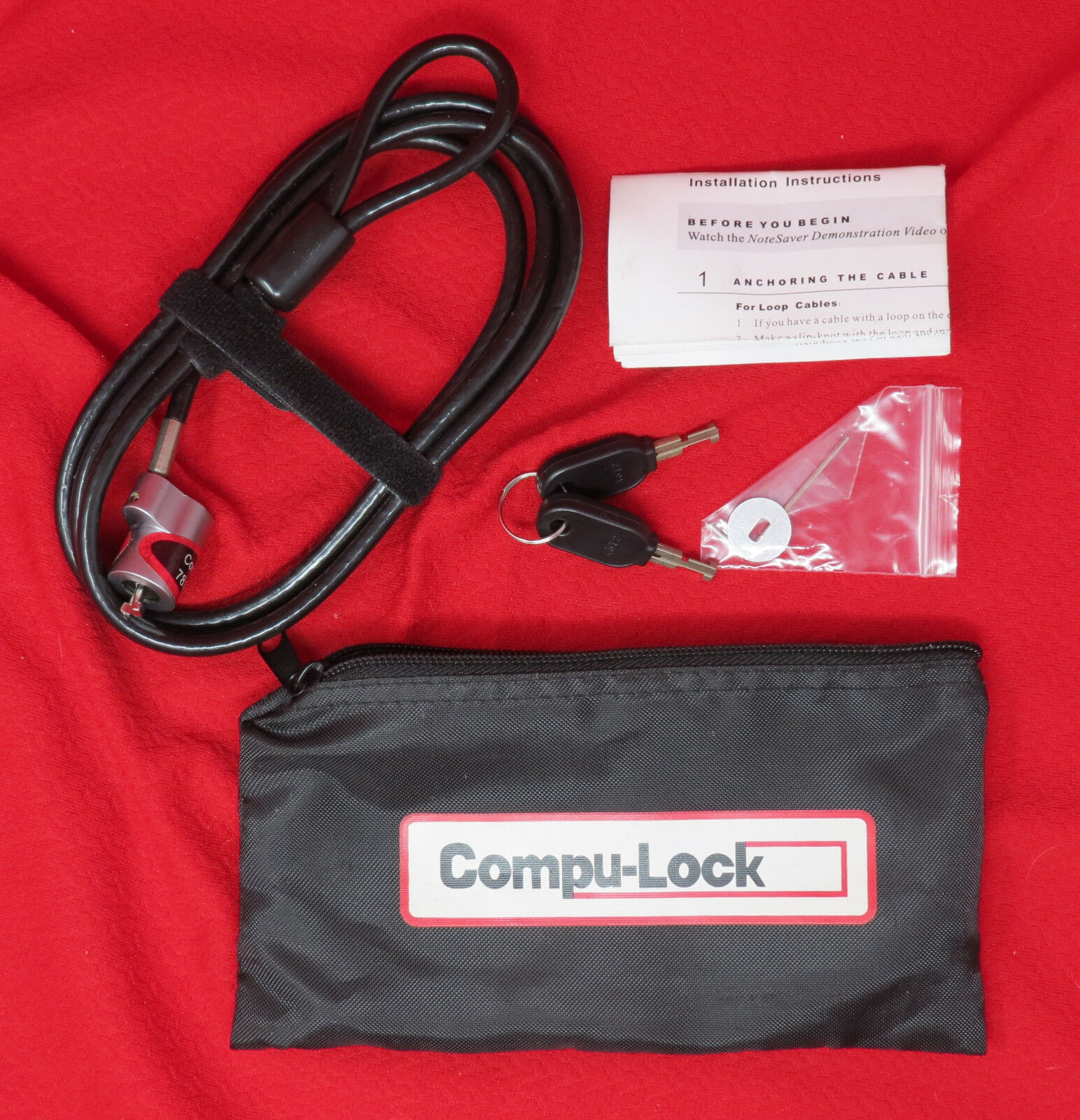 NEW NoteSaver Laptop Computer Anti Theft ULTRA Security Cable Lock 2 Keys NEW