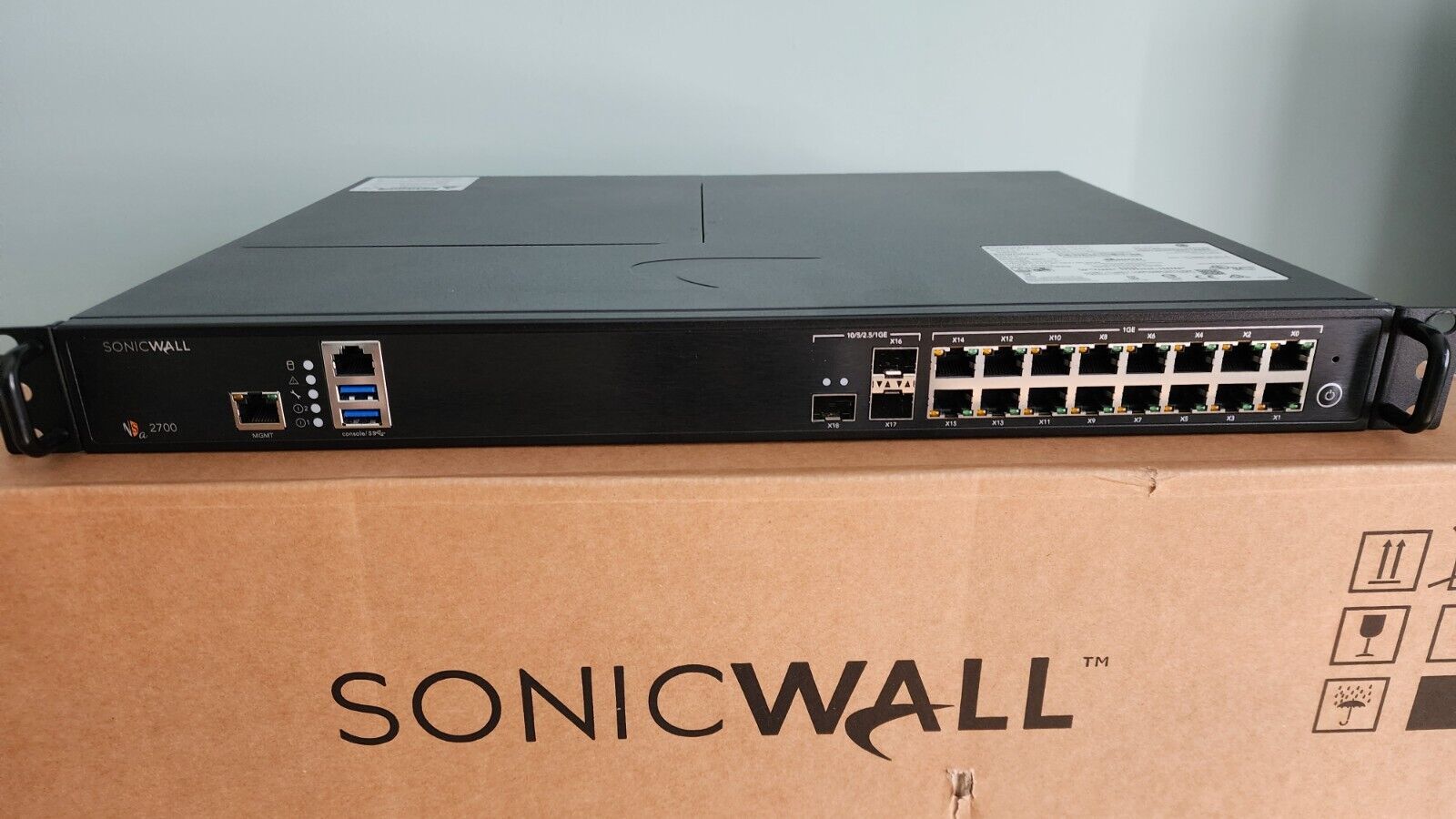 SonicWall NSa 2700 Rack-Mount Firewall Network Security Router TRANSFER READY