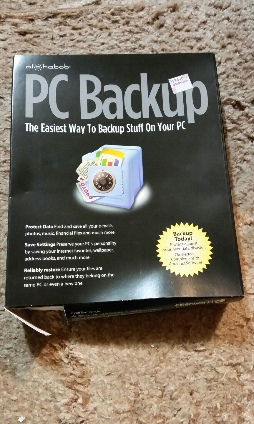 Eisenworld Alohabob PC Backup;The Easiest Way To Backup Stuff On Your PC 