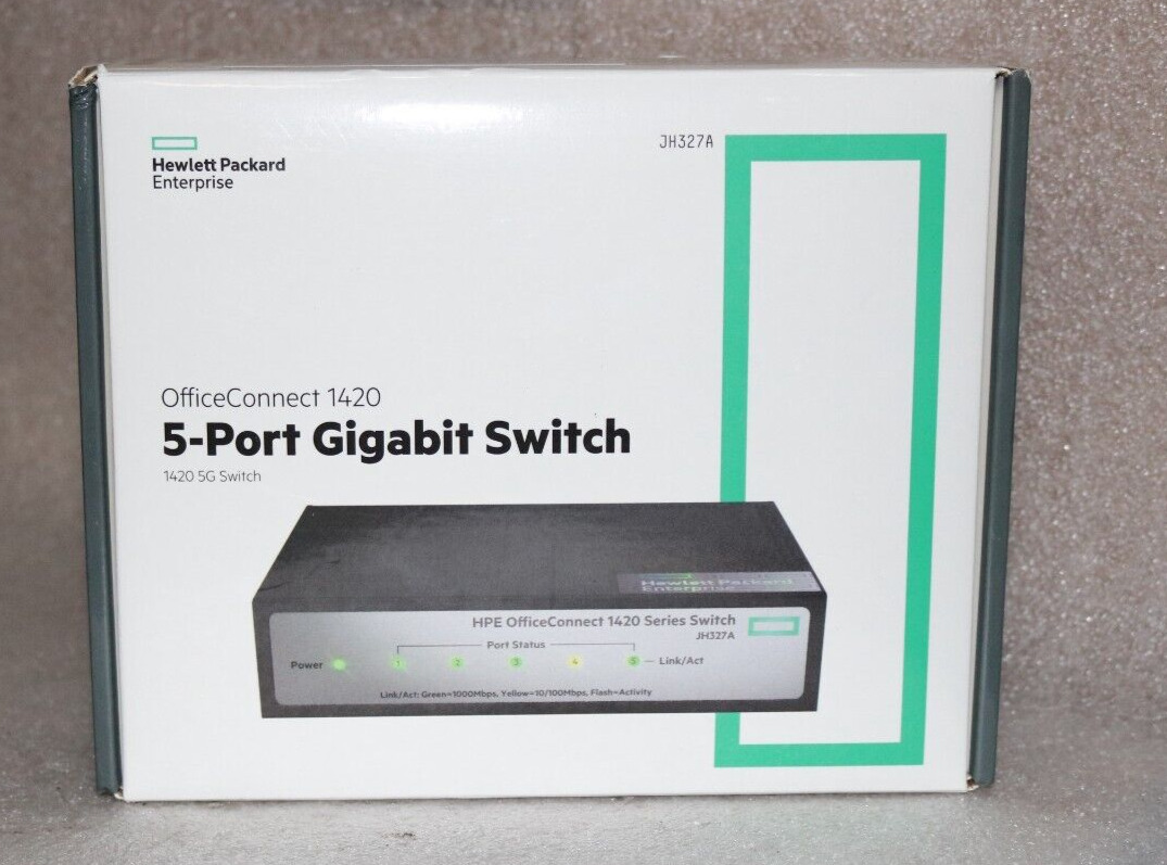 HPE OFFICECONNECT 1420 5G GIGABIT SWITCH  5-Port 5 X 10/100/1000  JH327A HNGZA-H