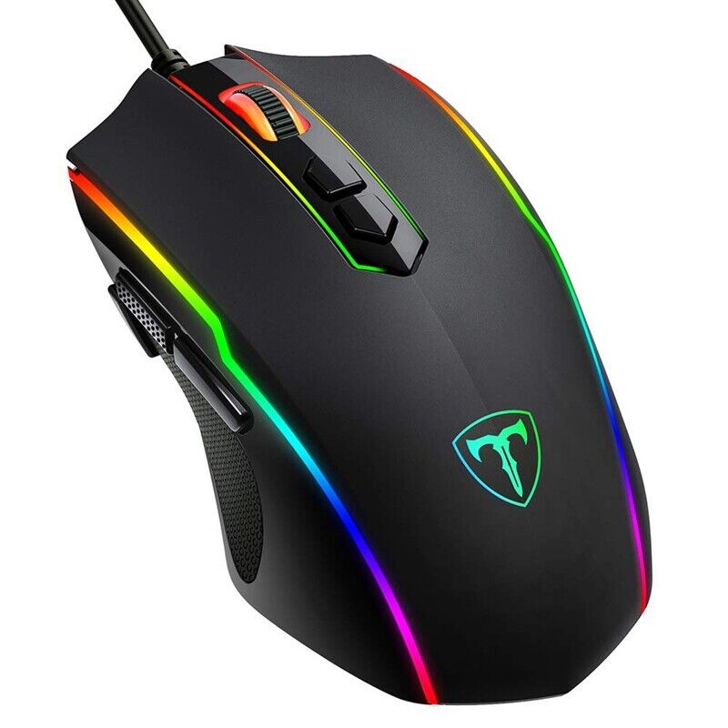 PICTEK Gaming Mouse Wired RGB Backlight Mice 8 Buttons for PC Laptop Desktop