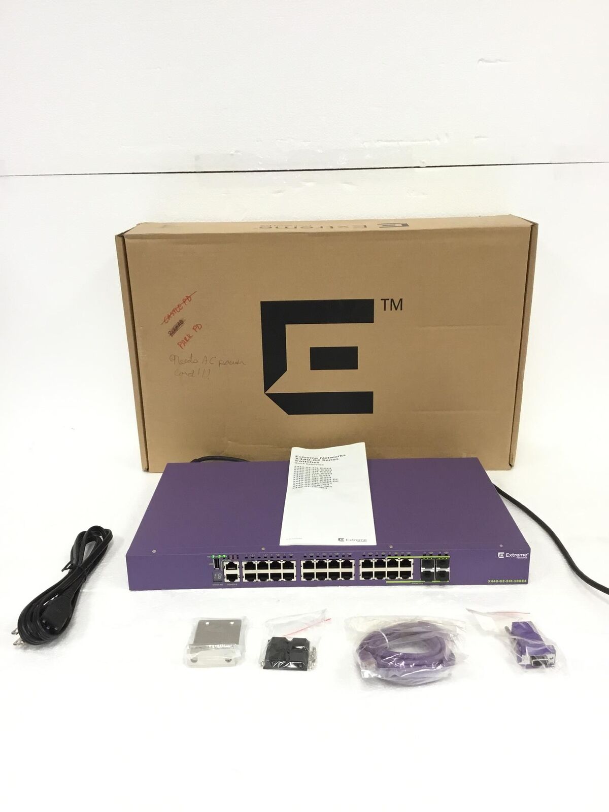 NEW Extreme Networks X440-G2-24T-10GE4 24 Port Ethernet Switch