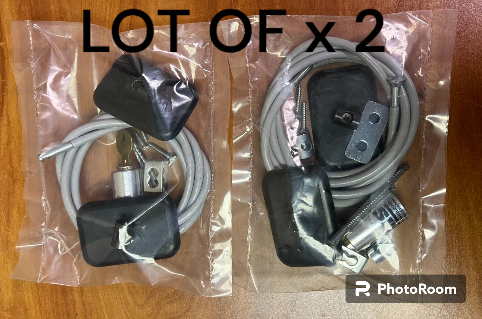 (Lot X 2) NEW  - BMS LOC Notebook  Computer Hook LOC Security Cable Kit .