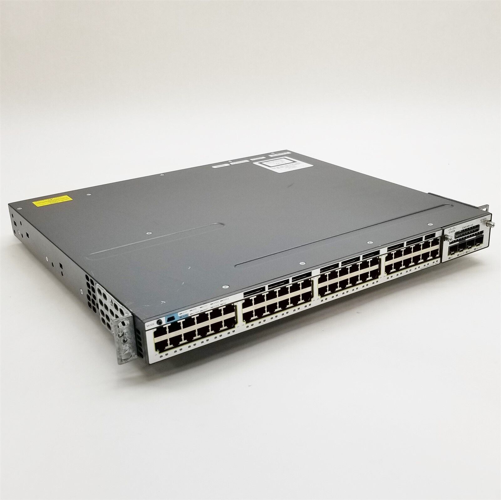 Cisco 3750-X WS-C3750X-48P-S PoE+ 48-Port Managed Gigabit Switch w/C3KX-NM-10G