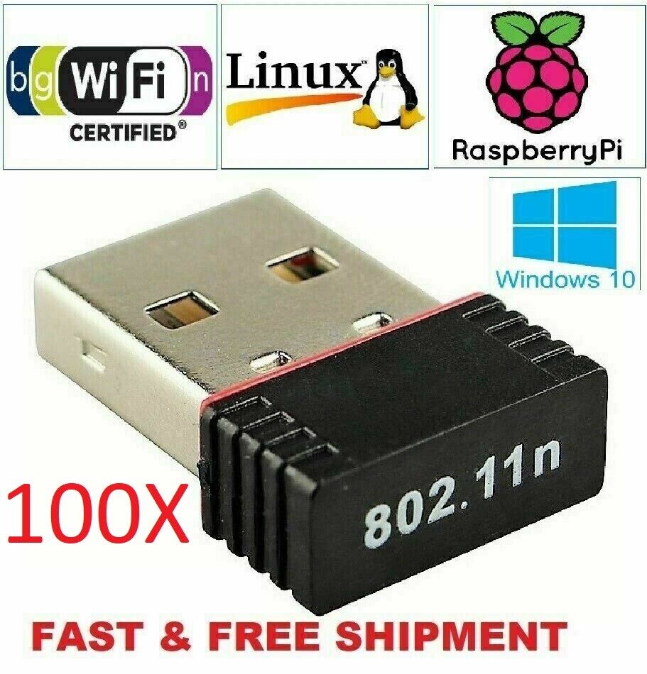 100 X Realtek Mini USB Wireless 802.11BG/N LAN Card WiFi Network Adapter RTL8188