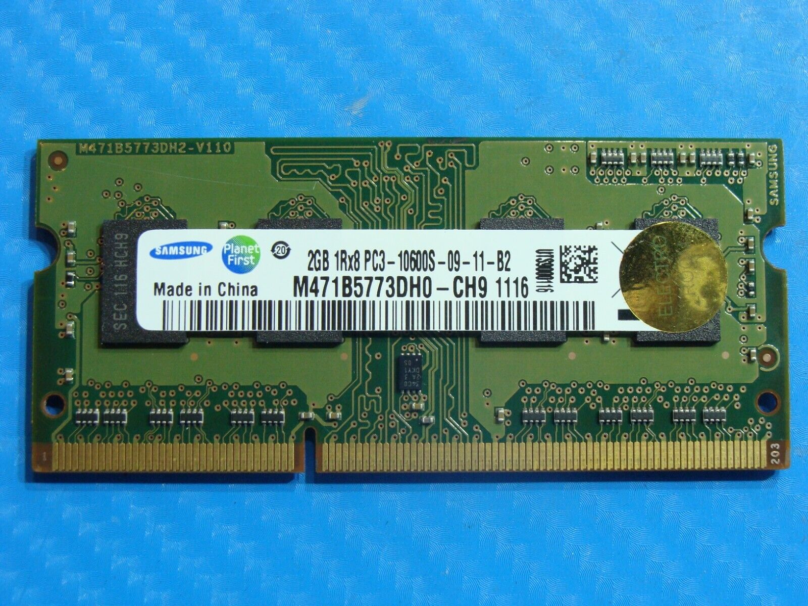MacBook Pro A1278 Samsung 2GB PC3-10600S RAM Memory SO-DIMM M471B5773DH0-CH9