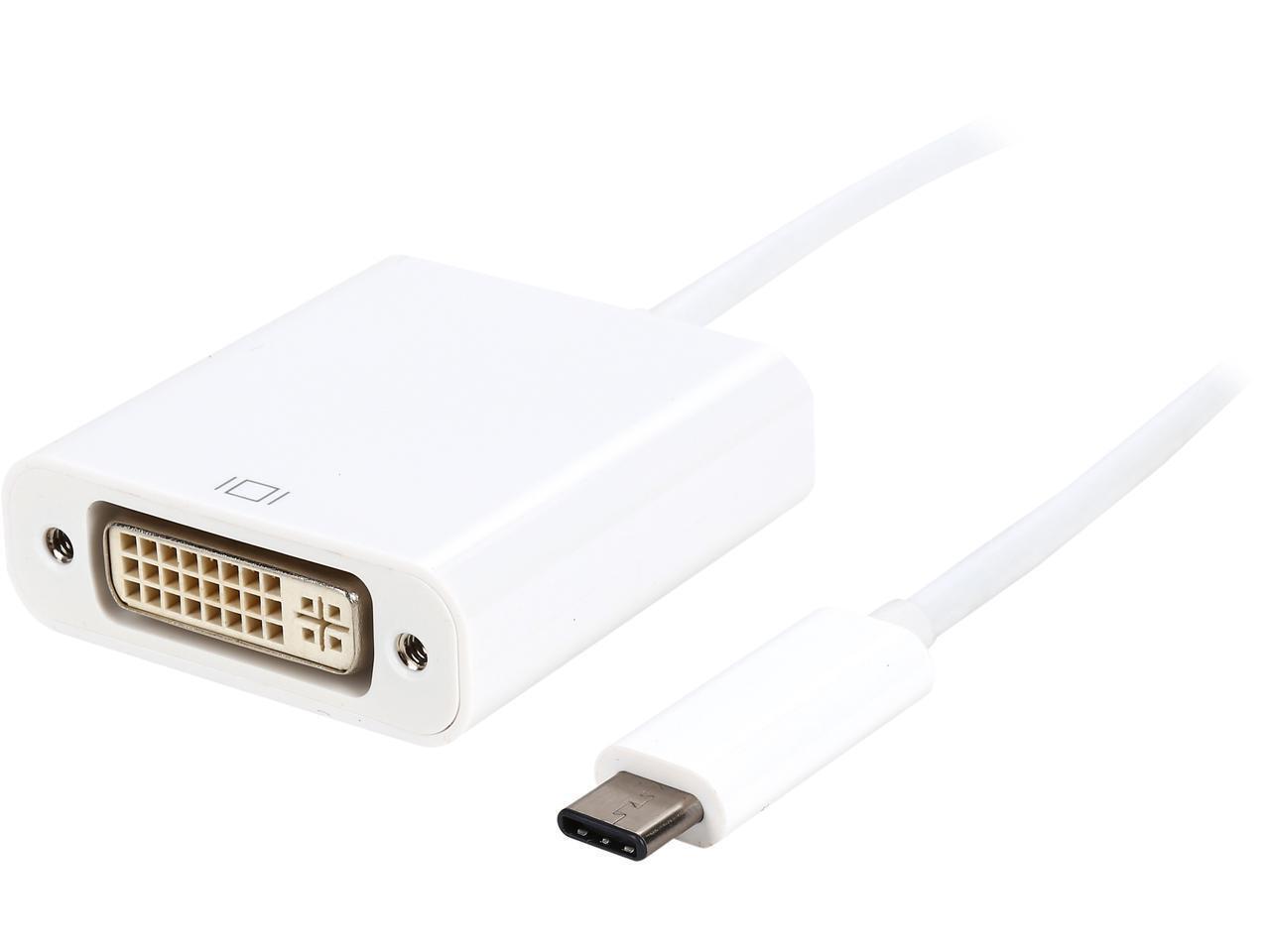 Coboc AD-ALT-C2DVI-6WH 6inch White  DisplayPort ALT USB 3.1 Type C to DVI-D
