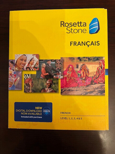 Rosetta Stone French Level 1-5 w/Bonus Pack & Download Code & Supplement Tools