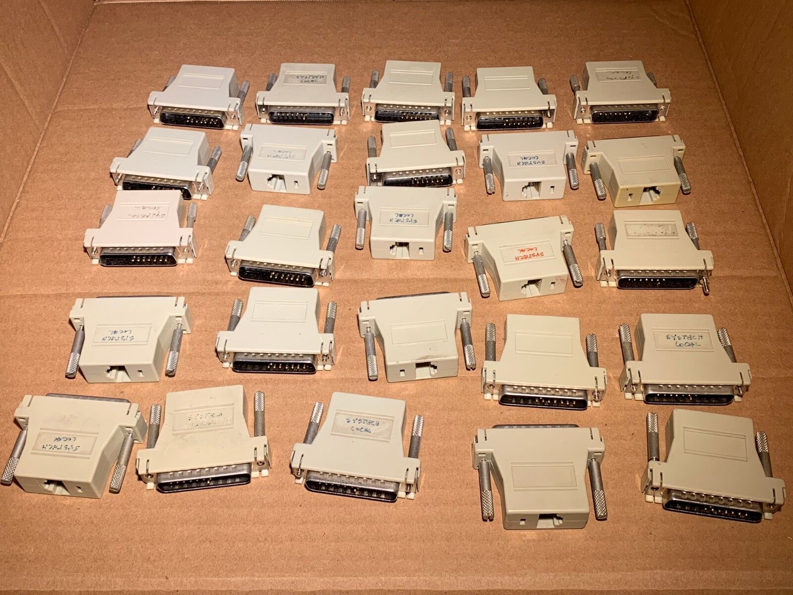LOT of 25 Modem Serial Modular Adapter Kit (Untested \