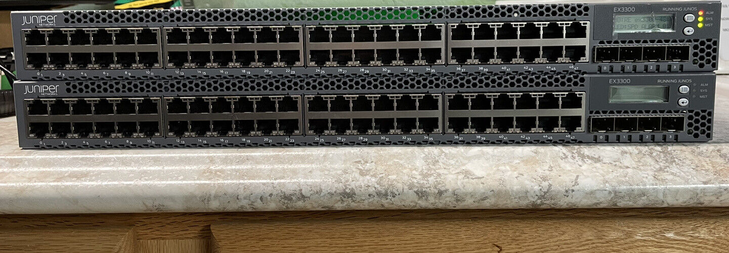 Juniper Networks EX3300-48T Gigabit Switch With 4x 10 GbE SPF+ Ports