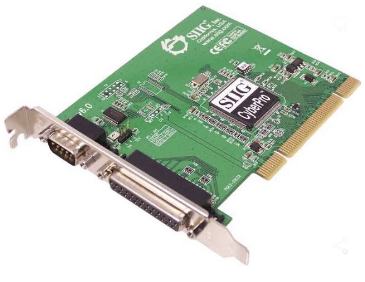 🔥SIIG Cyber I/O PCI - Serial & Parallel Adapter JJ-P11012-S6 👉NEW👈