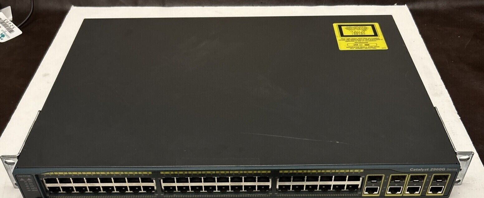 Cisco Catalyst WS-C2960G-48TC-L 48-Ports Gigabit Rack Mountable Ethernet Switch