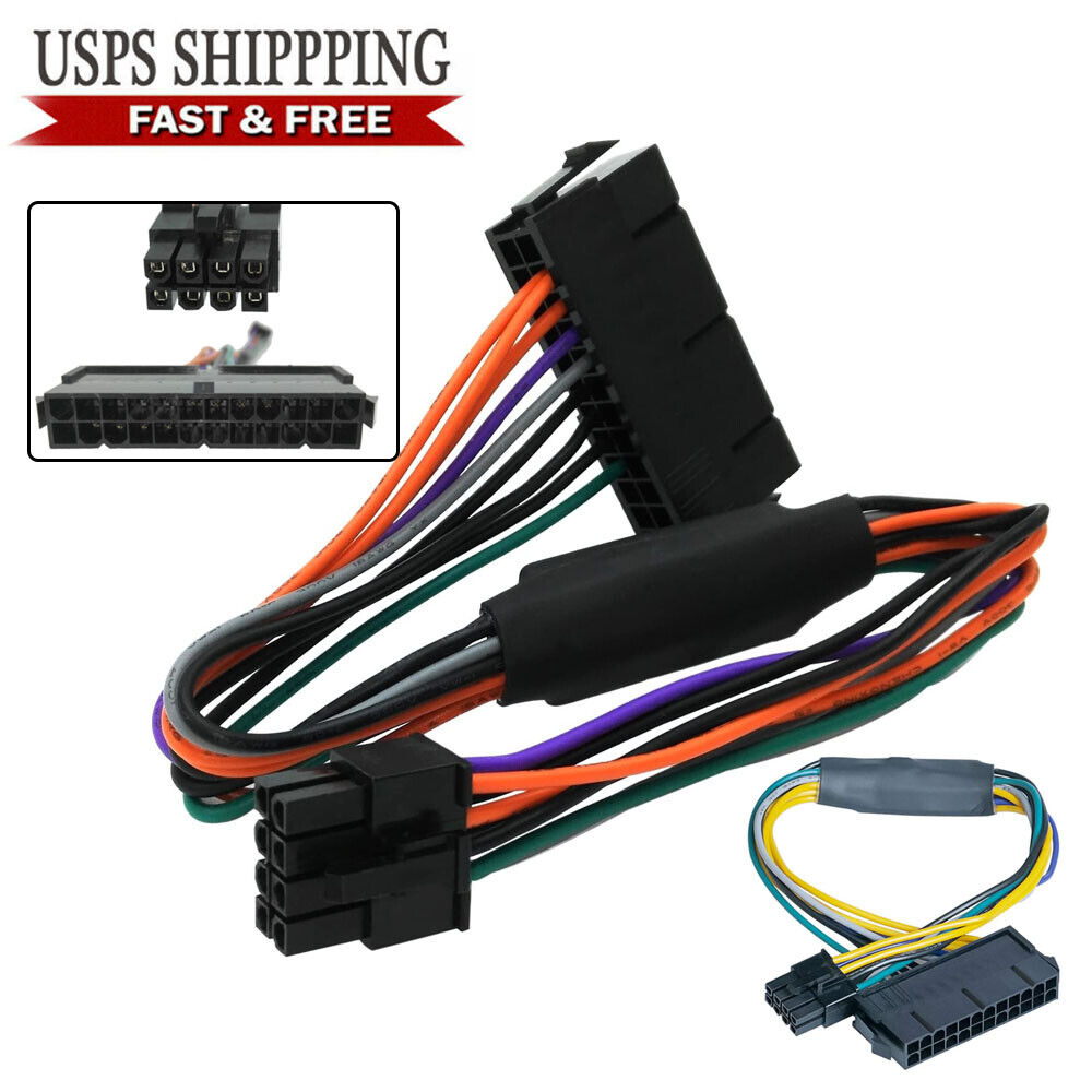 24-Pin to 8-Pin ATX Power Supply Adapter Cable for Dell Optiplex 9020 3020 7020