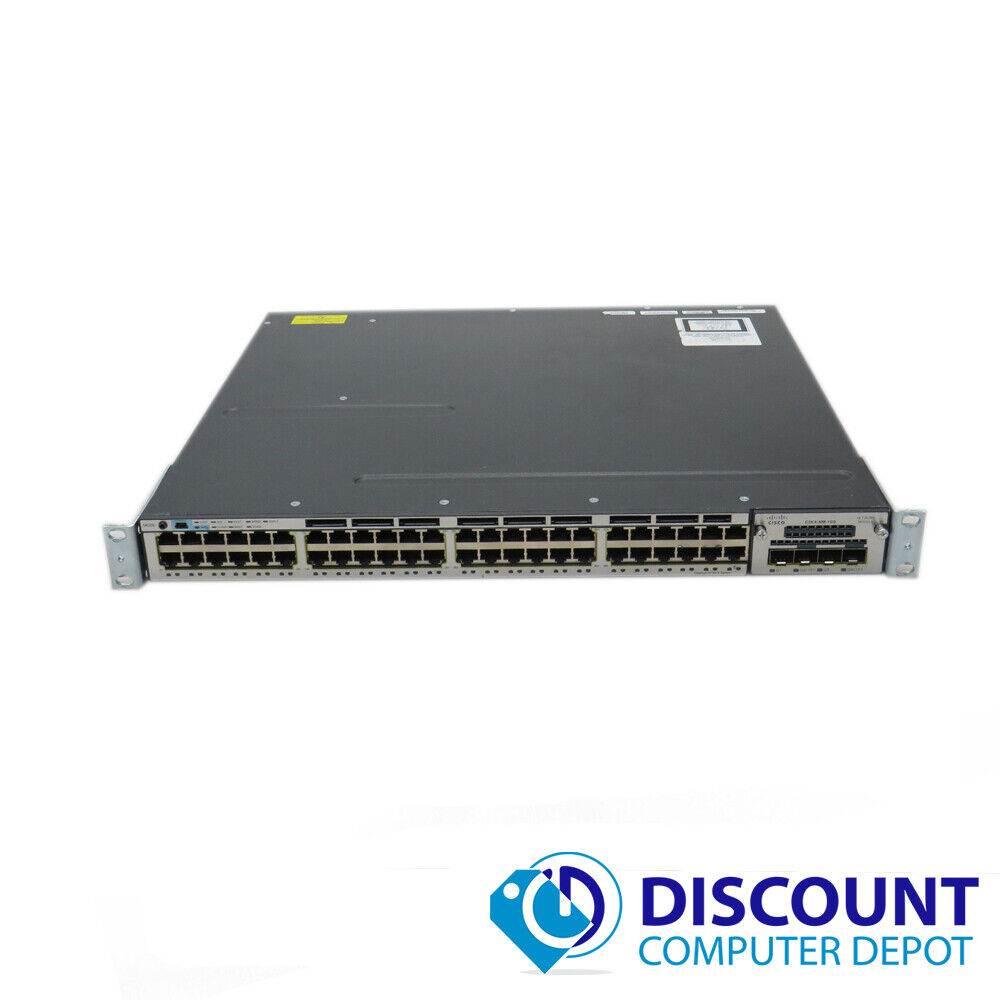 Cisco WS-C3750X-48T-S 48 Port Managed Gigabit Ethernet Network Switch Layer 3