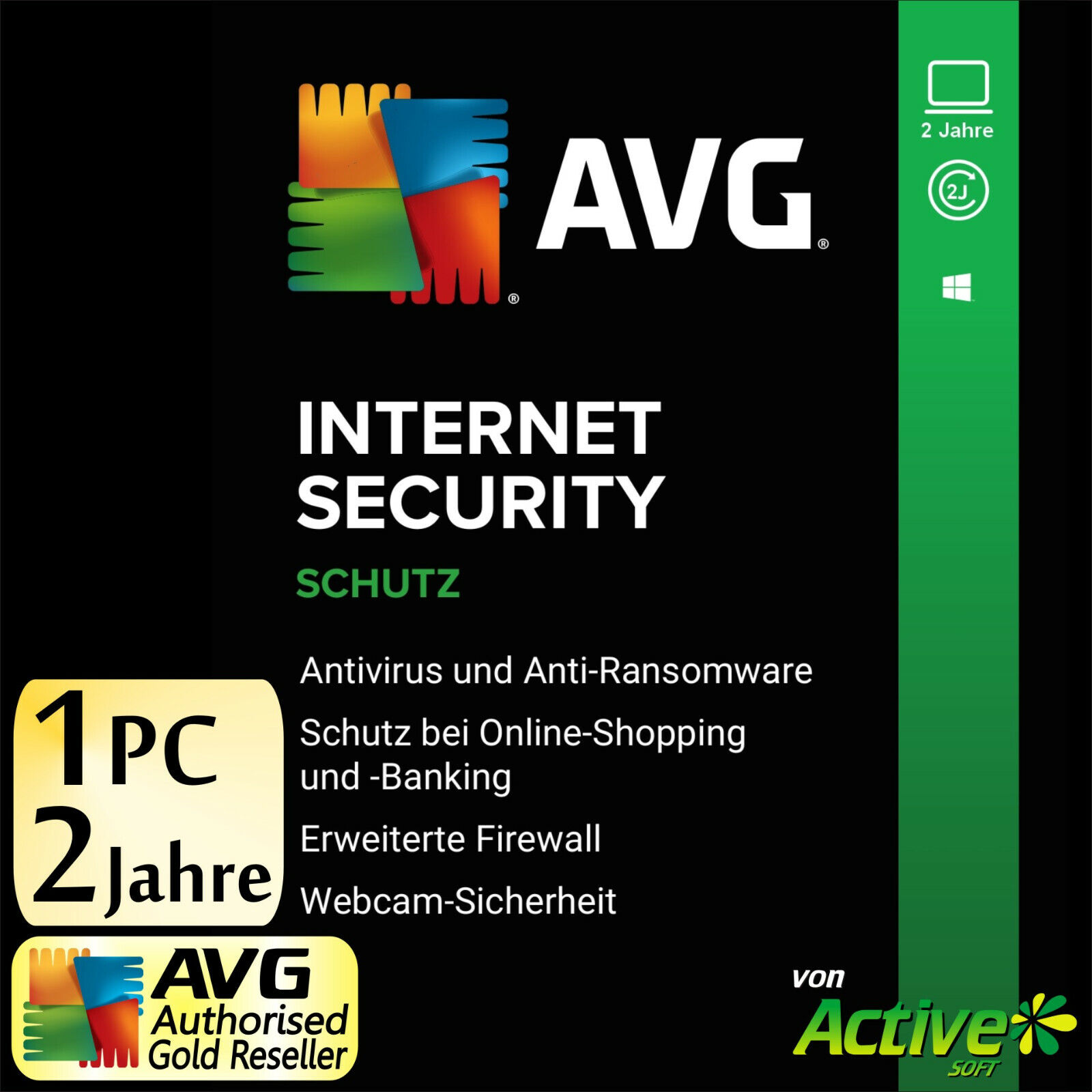 AVG INTERNET SECURITY 1 PC 2 years 2024 full version DE antivirus NEW 2025