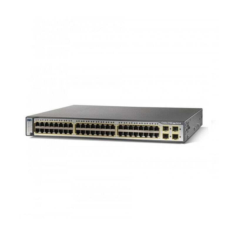 Cisco WS-C3750G-48PS-S Catalyst 3750 48 Ports PoE Ethernet Switch 1Year Warranty