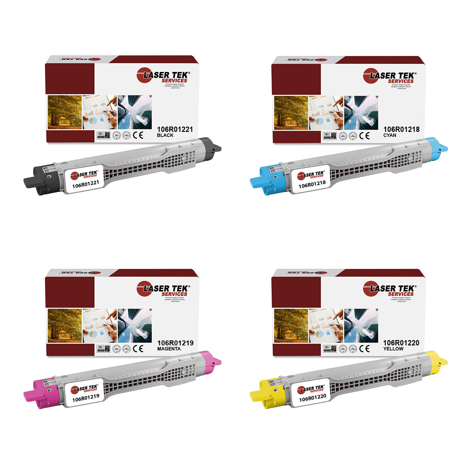 4Pk LTS 6360HY BCMY HY Compatible for Xerox Phaser 6360 6360N Toner Cartridge