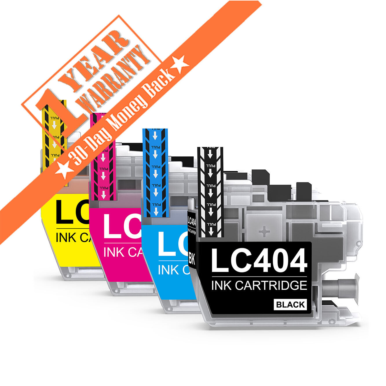 4Pack LC404 Compatible Ink Cartridges for Brother MFC-J1205W MFC-J1215W LC-404XL