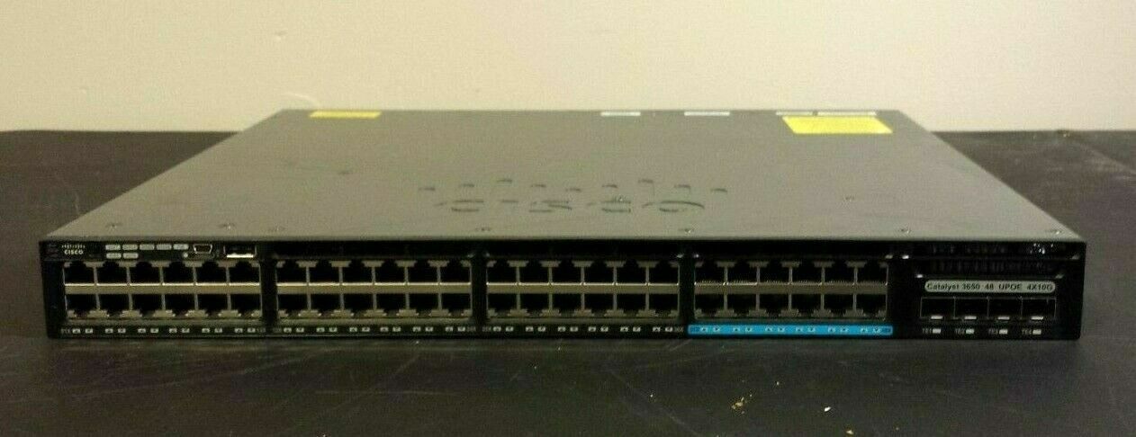 Cisco WS-C3650-12X48UQ-L 48-Port GbE 4x 10G Uplinks 1x power supply LAN Switch