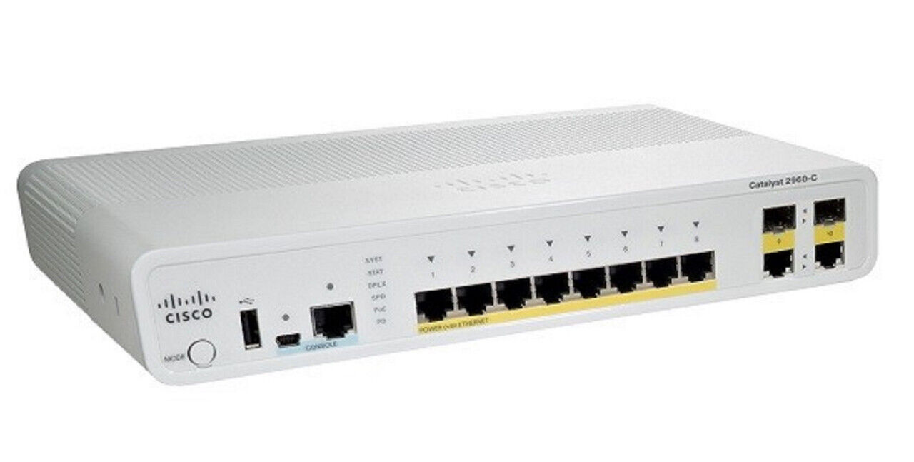 Cisco WS-C2960C-12PC-L Catalyst 10/100/1000Base-T Ethernet Switch 1 Year Waranty
