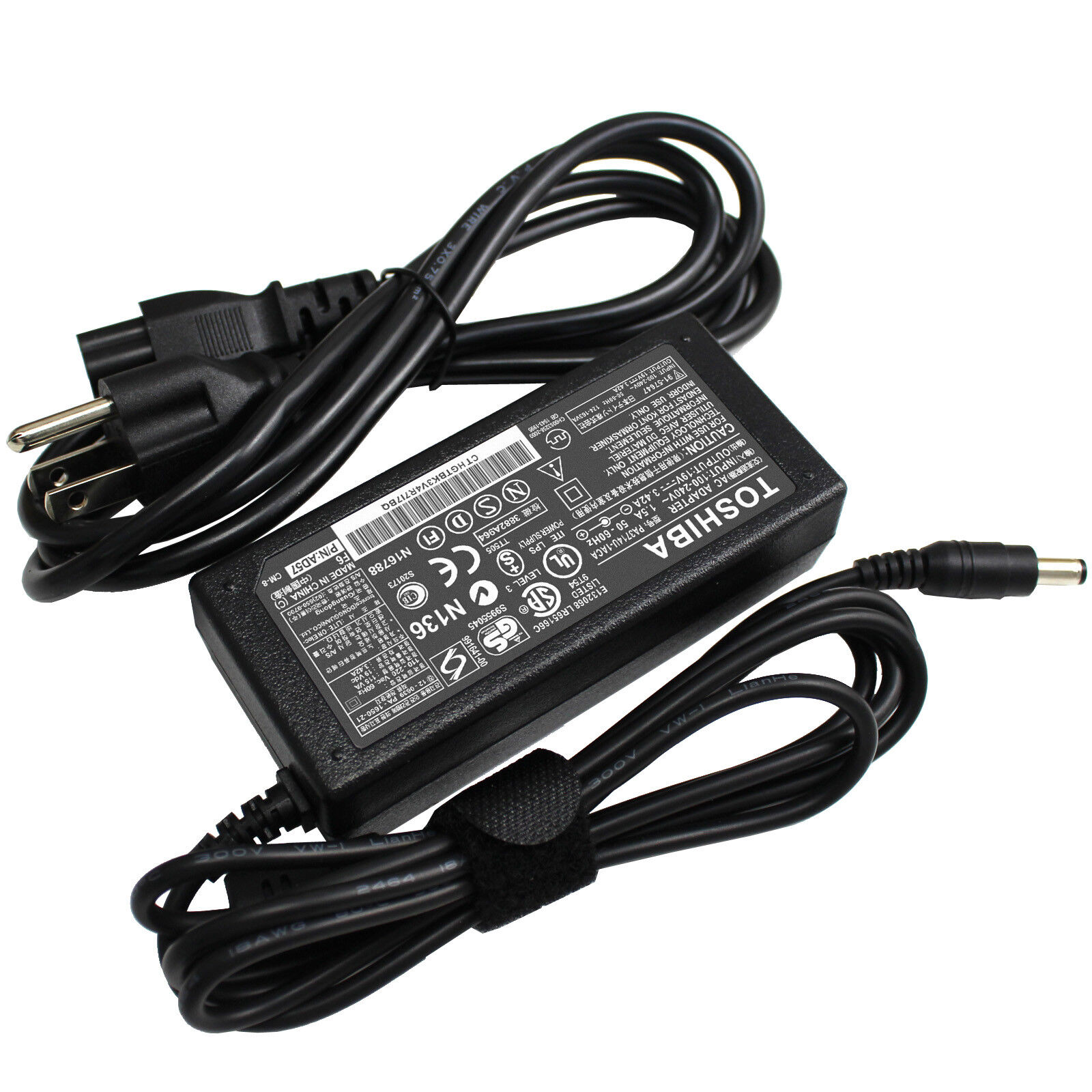 Genuine Toshiba AC Adapter Charger 65W Laptop Power Cord 19V 3.42A C55 C655 C850