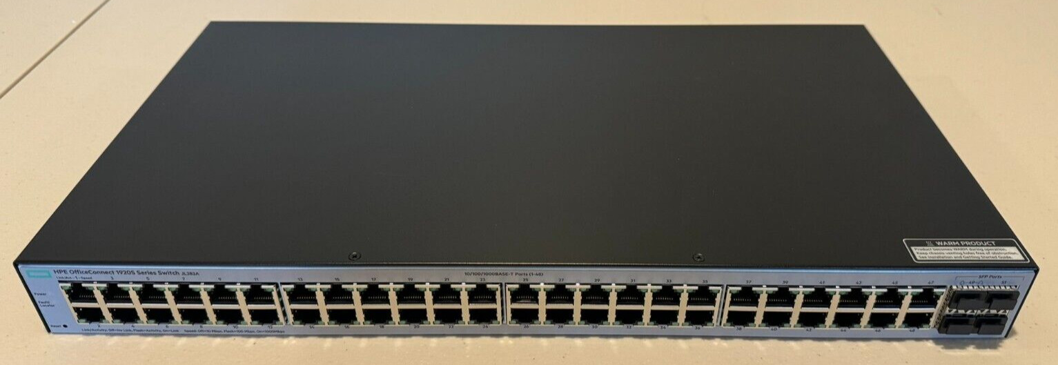 HPE OfficeConnect 1920s 48Port Gigabit PoE+ Network Switch - JL382A