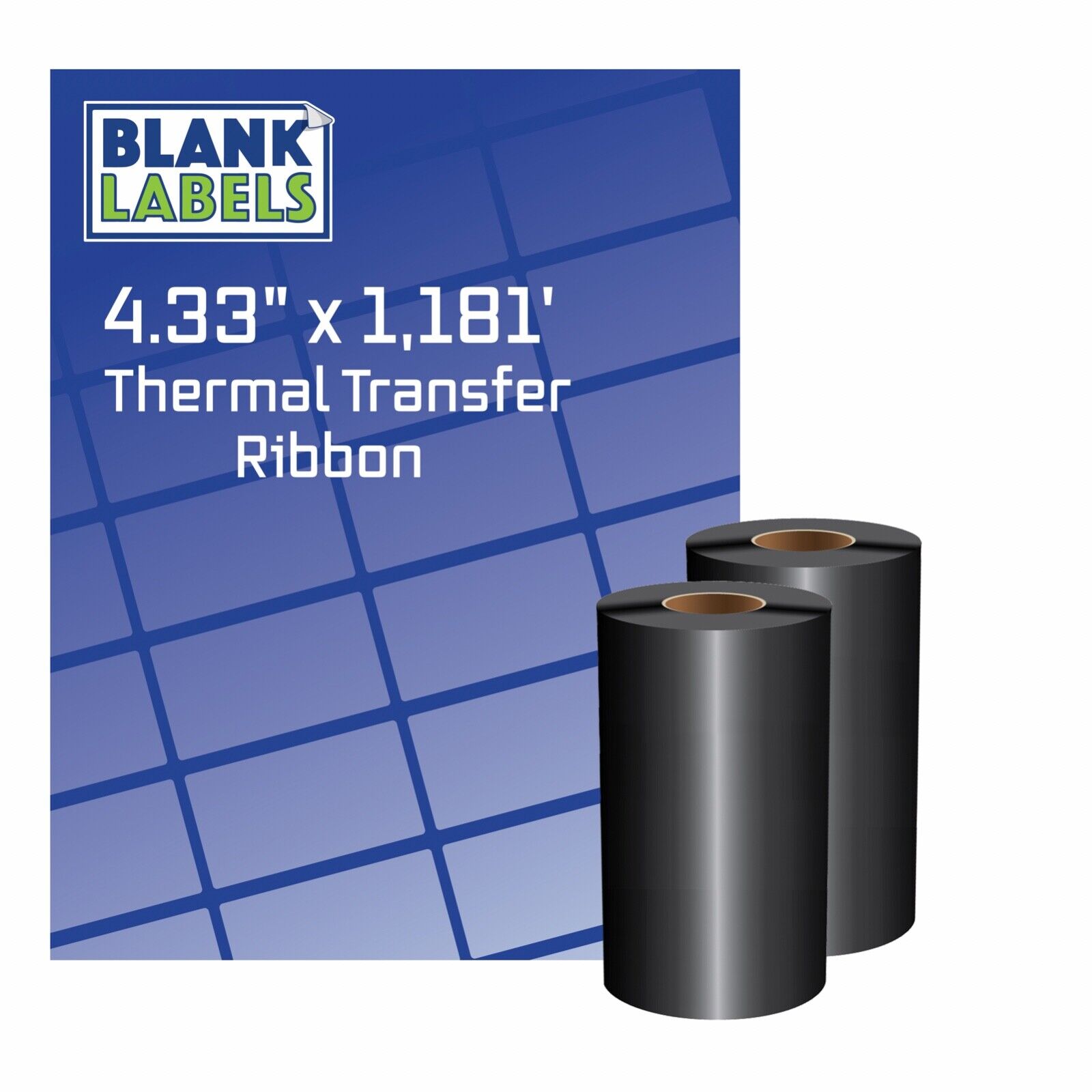 4.33 x 1181 Thermal Transfer Ribbon 110x360 Wax 24 roll compatible Sato Datamax
