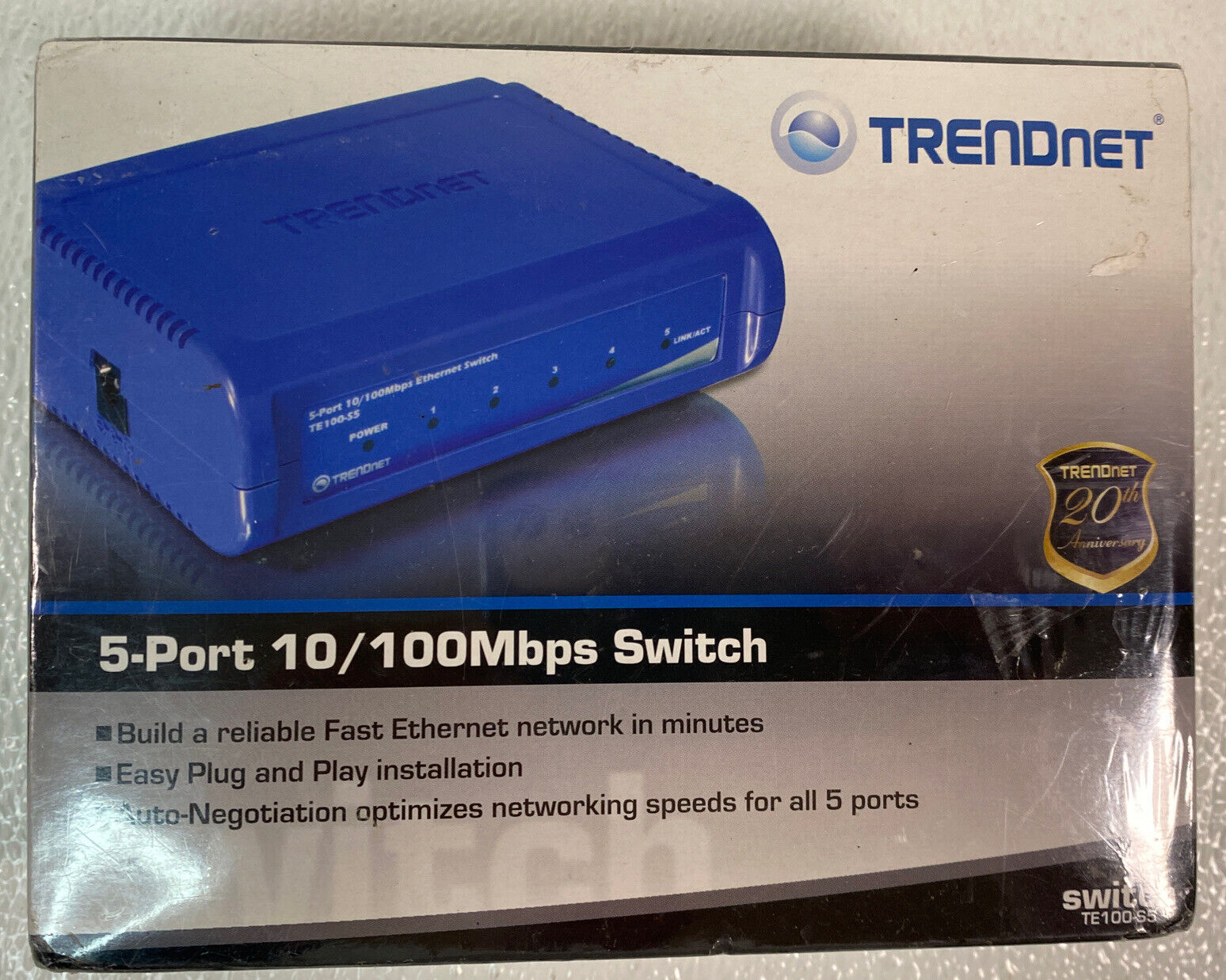 TRENDnet TE100S5 5-Port 10 / 100Mbps Ethernet Switch Sealed