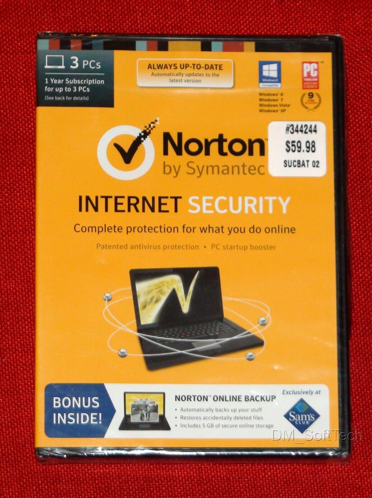 Norton Internet Security 3 PC, 1 Year  CD/DVD (NEW, Sealed Box) 