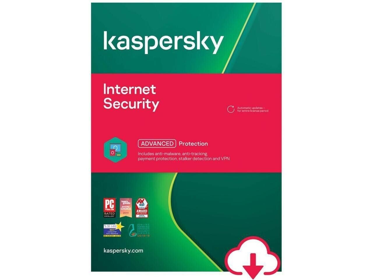 Kaspersky Internet Security 2021 - 5 Devices/1 Year - PC, Mac, Android