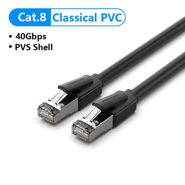 VEnTIOn CAT8 Ethernet Cable STTP 40Gbps 2000Mhz RJ45 Network Lan Patch Cord
