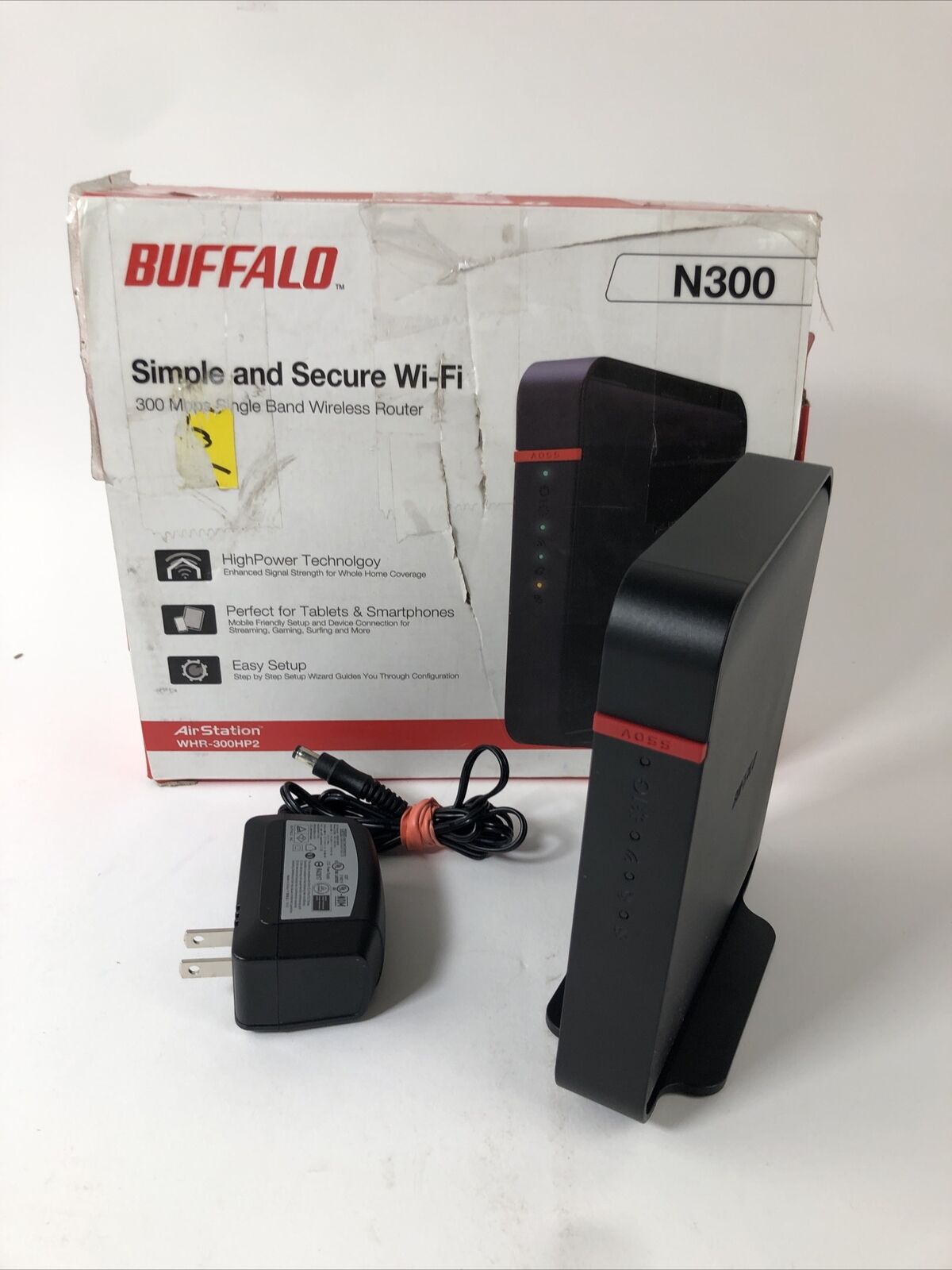 Buffalo AirStation HighPower N300 DD-WRT Wireless Router WHR-300HP2