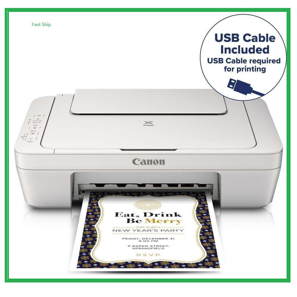 NEW Canon MG2522 All In One Printer-Set CD-Free USB-Fast ship-For Homework