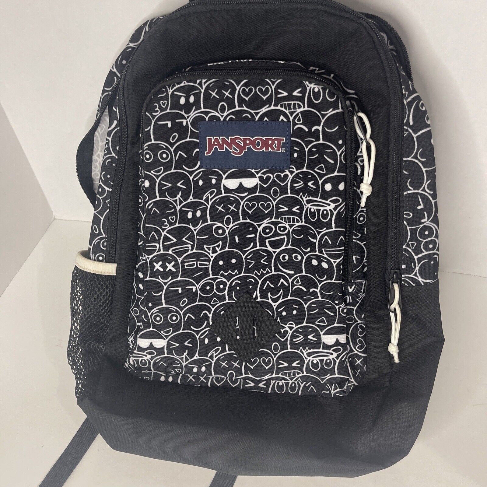 Jansport Super Sneak Printed Backpack Emoji Crowd Black/White