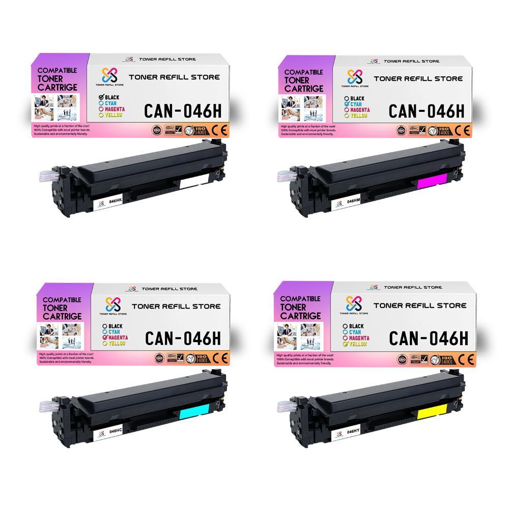 4Pk TRS 046H BCMY HY Compatible for Canon ImageCLASS MF731Cdw Toner Cartridge
