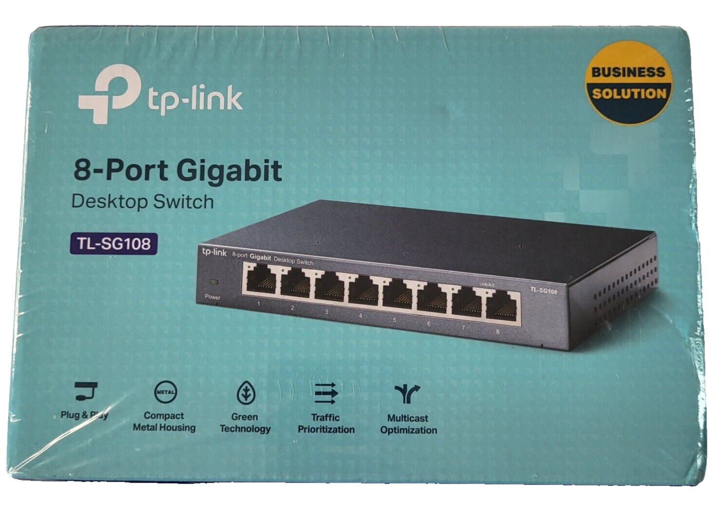 TP-LINK TL-SG108 8-Port Switch 10/100/1000Mbps Switch New Factory Sealed