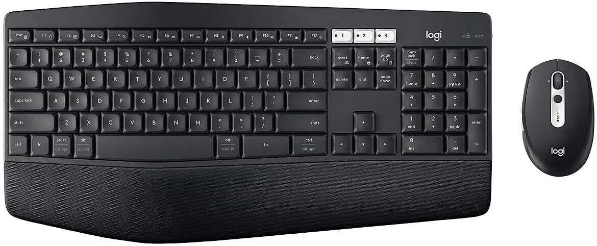 Logitech MK 825 Wireless Keyboard - Ergonomic Bluetooth Full-Feature 920-009442