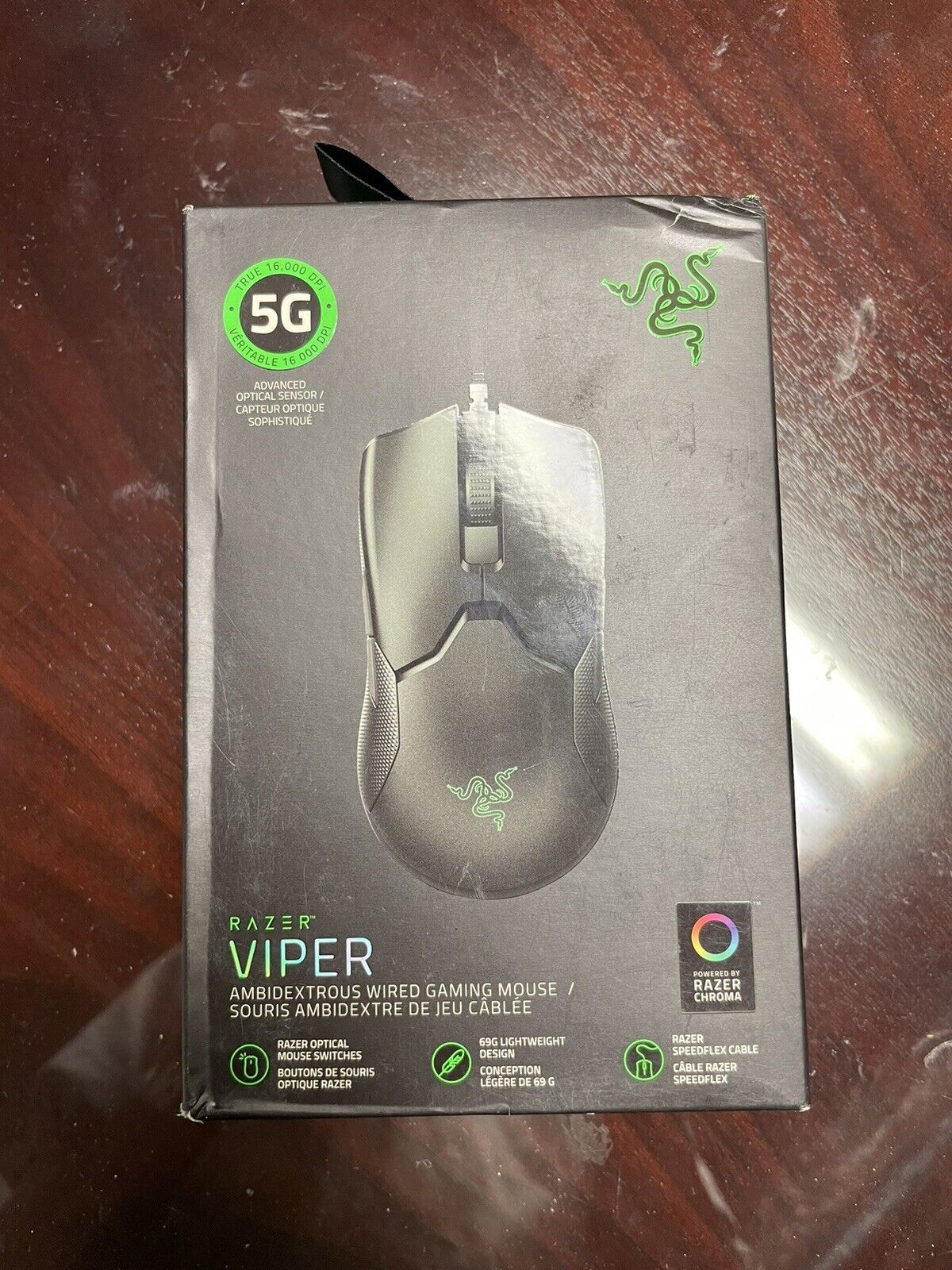 Razer Viper Ambidextrous Esports Gaming Mouse Brand New Sealed