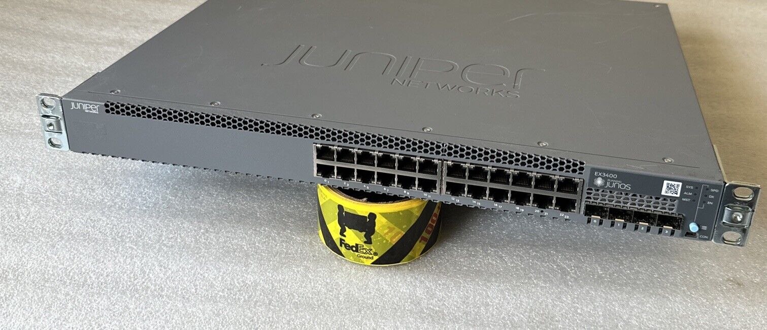 Juniper EX3400-24T 24-Port 10/100/1000 4x SFP Ethernet Switch